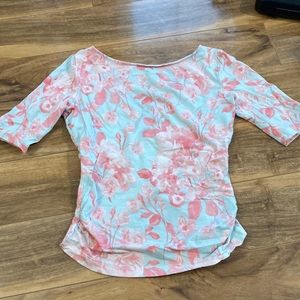 Guess Y2K Floral Cross Back Top, XS